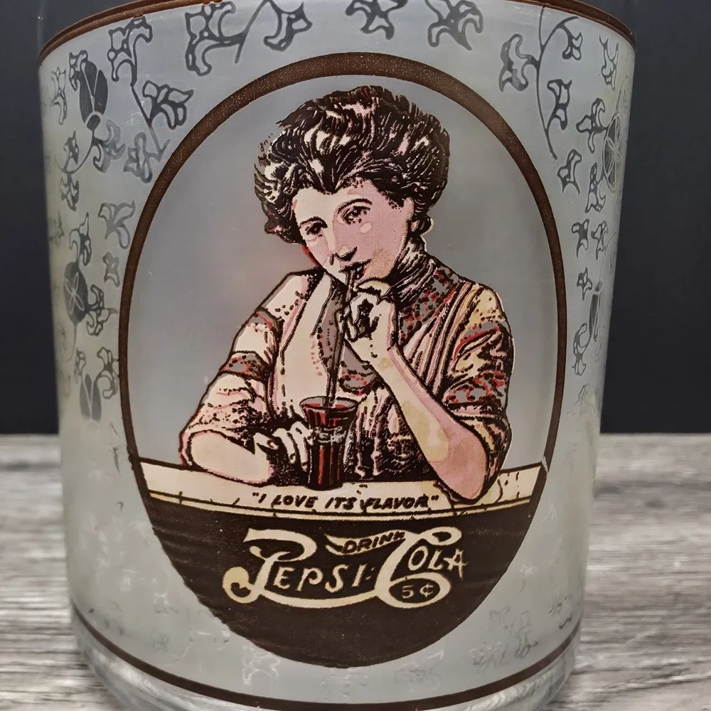 Vintage Pepsi-Cola Glass Jar Container